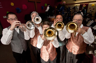 Part of the trumpet section